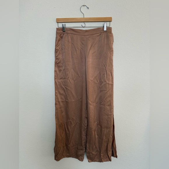 Lunya Silk Pants Size Medium, Beige/Pink - Picture 2 of 7